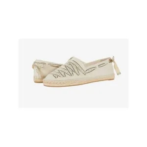 NWT TORY BURCH Womens Beige 1/2&quot; Platform Grosgrain Round Toe Slip On Loafers 9