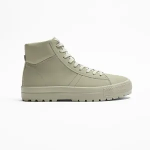 NWT. Zara Man Light Green High Rubber Sneakers. Size 10.