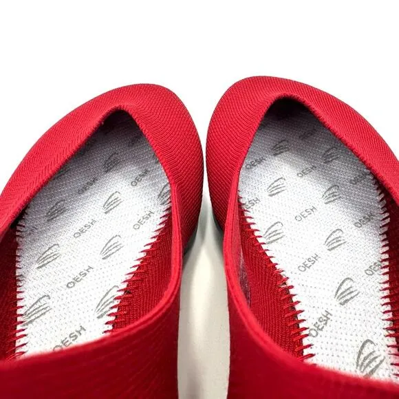 OESH &quot;THE DREAM&quot; RED STRETCH 3D KNIT BREATHABLE FLEXIBLE &amp; LIGHTWEIGHT FLATS🆕