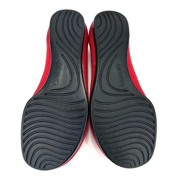 OESH &quot;THE DREAM&quot; RED STRETCH 3D KNIT BREATHABLE FLEXIBLE &amp; LIGHTWEIGHT FLATS🆕