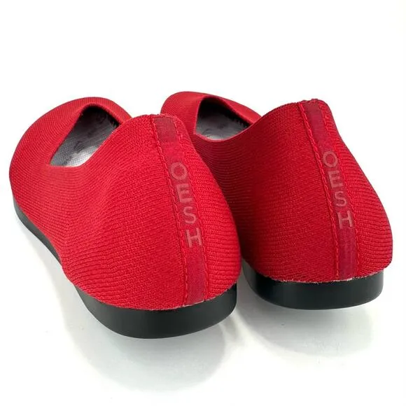 OESH &quot;THE DREAM&quot; RED STRETCH 3D KNIT BREATHABLE FLEXIBLE &amp; LIGHTWEIGHT FLATS🆕