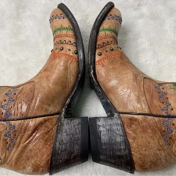 Old Gringo Cowboy Boots Yipee Ki Yay in Honey Size 6 1/2
