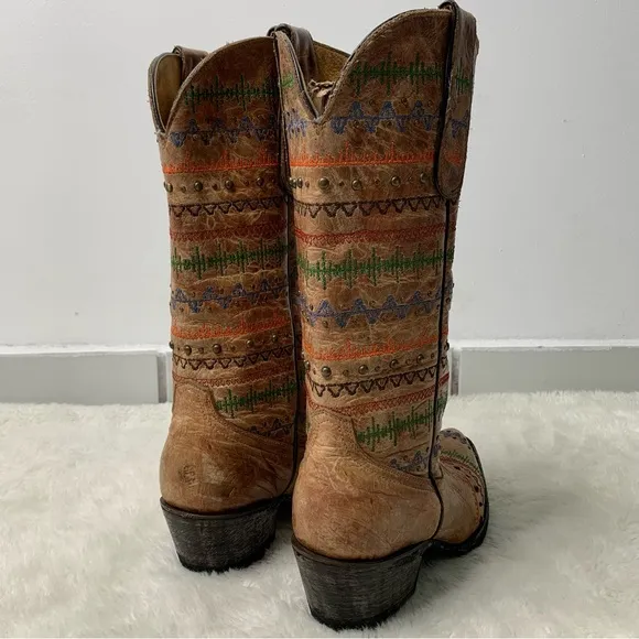 Old Gringo Cowboy Boots Yipee Ki Yay in Honey Size 6 1/2