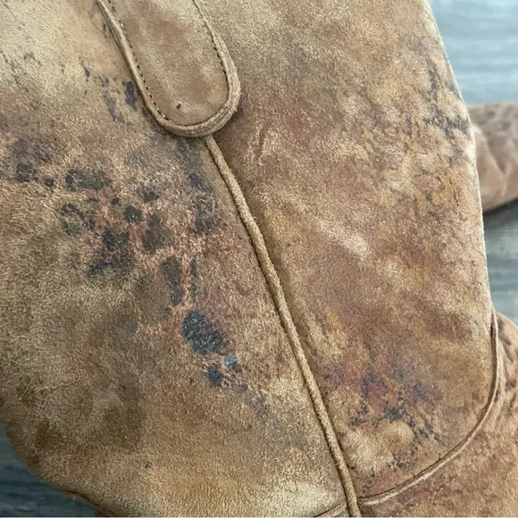 Old Gringo Leopardito Suede Leather Leopard Cowboy Western Boots Size 8.5 festiv