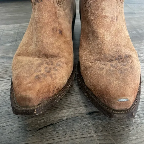 Old Gringo Leopardito Suede Leather Leopard Cowboy Western Boots Size 8.5 festiv