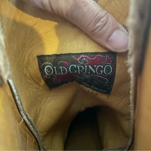 Old Gringo Leopardito Suede Leather Leopard Cowboy Western Boots Size 8.5 festiv