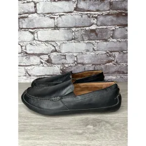 Olukai Akepa Moc Slip On Loafers Men's size 10.5 Black Leather