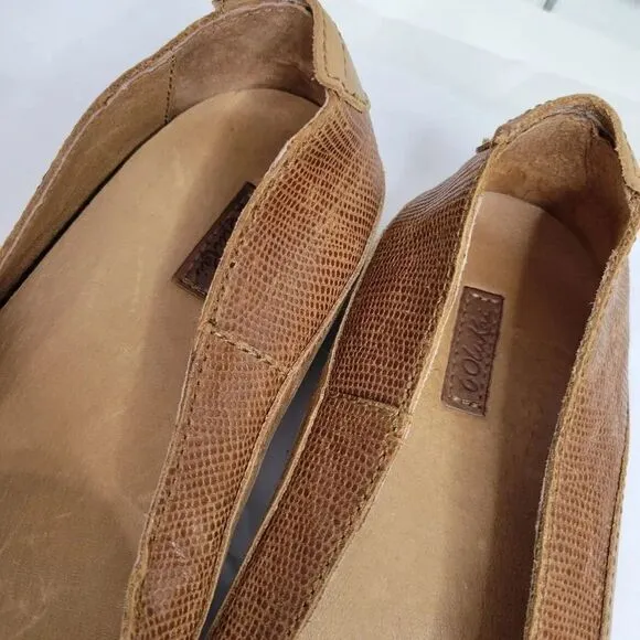 Olukai leather slip on Esperellda Flats W9