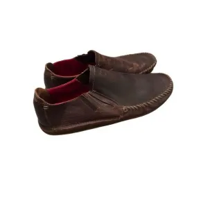 OluKai Men’s Brown Leather Upper Ali’l Elua Sz 10 (EU 43) Slip On Loafers