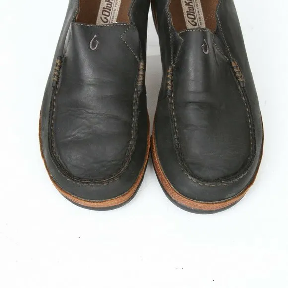 Olukai Moloa Moc Apron Toe Slip On Loafers 9.5