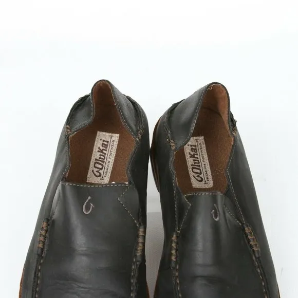 Olukai Moloa Moc Apron Toe Slip On Loafers 9.5