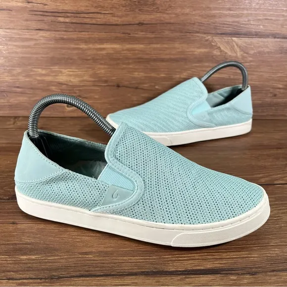 Olukai Pehuea Blue Slip-On Loafers Shoes Women’s Size 8 Sneakers