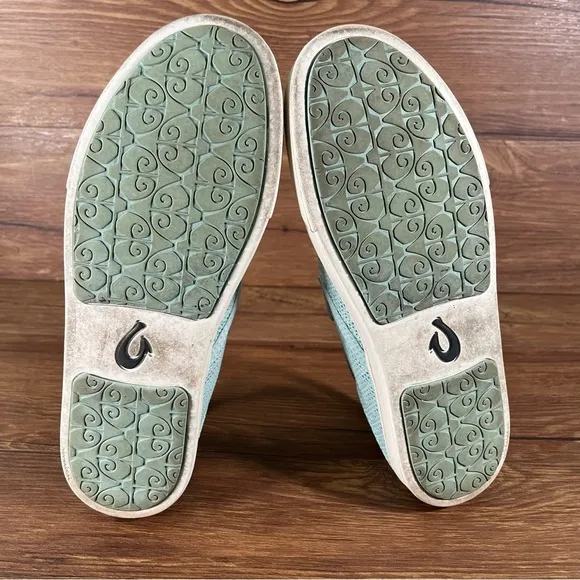 Olukai Pehuea Blue Slip-On Loafers Shoes Women’s Size 8 Sneakers