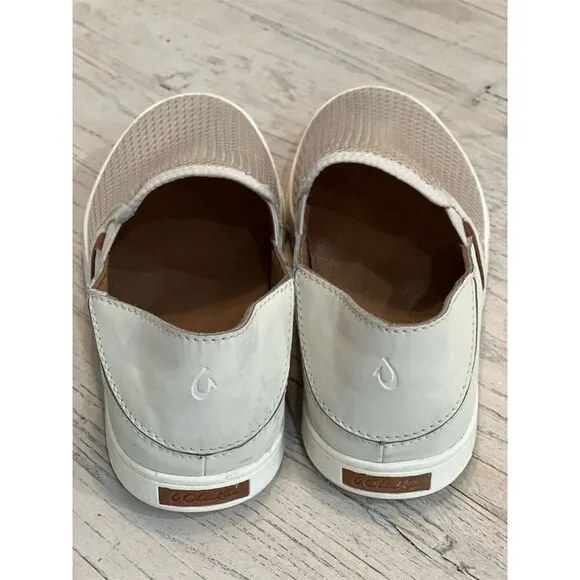 Olukai Pehuea Women's Slip-On Shoes Beige Mesh Flats Size 7