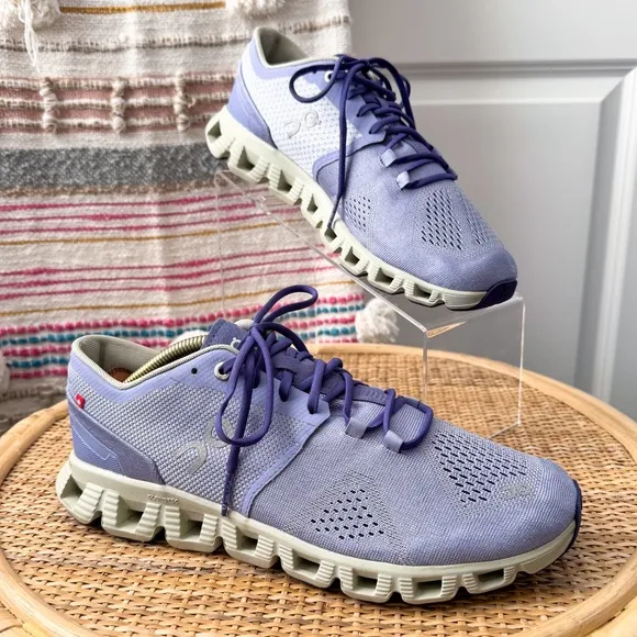 On Running Cloud X Lavender Ice Road Running Walking Sneakers Women’s Size 9.5