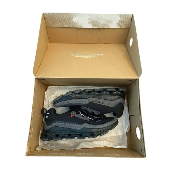 On Running Cloudaway Cushioned-Sole Mesh Low-Top Trainers Black Rock Size 7.5