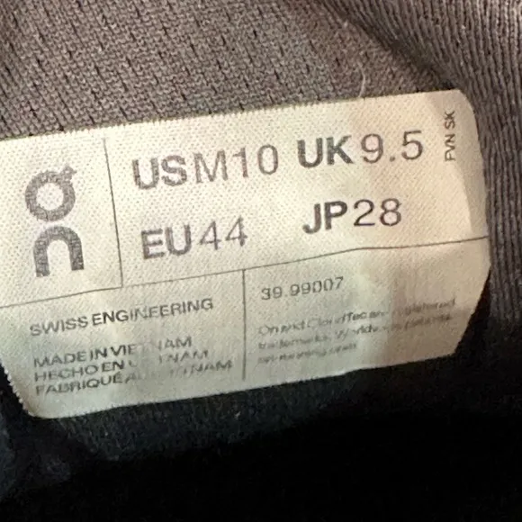 On Running Cloudstratus Sneakers. Men’s size 10 M. Color Fossil Midnight.