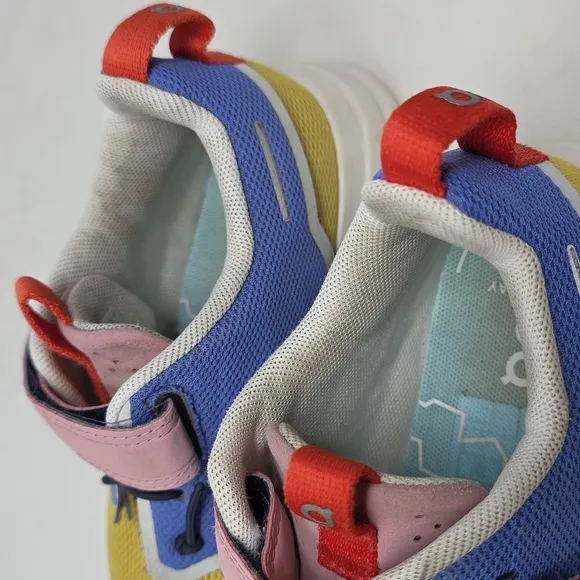 On Running Yellow and Blue Sneakers Vibrant Design Kids Size 13