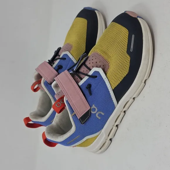 On Running Yellow and Blue Sneakers Vibrant Design Kids Size 13