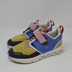 On Running Yellow and Blue Sneakers Vibrant Design Kids Size 13