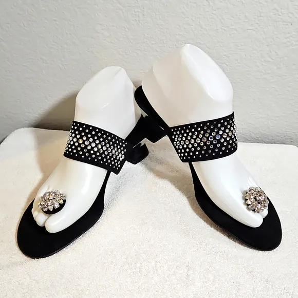 Onex Black Sparkling Slides