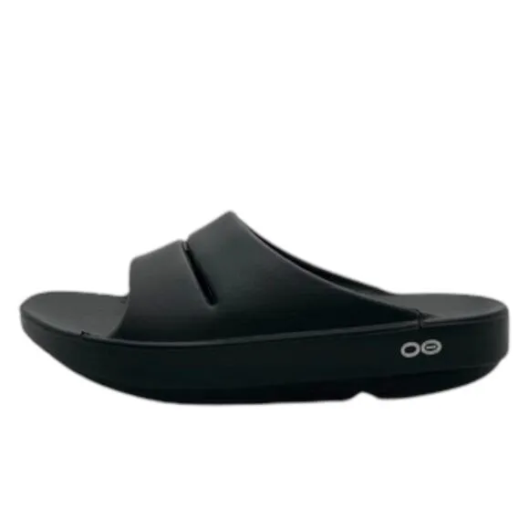 OOFOS Sandals Men 8 Women 10 Ooahh Blackout Slide