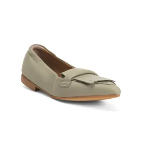 OROSCURO Military Green Made In Italy Leather Loafers