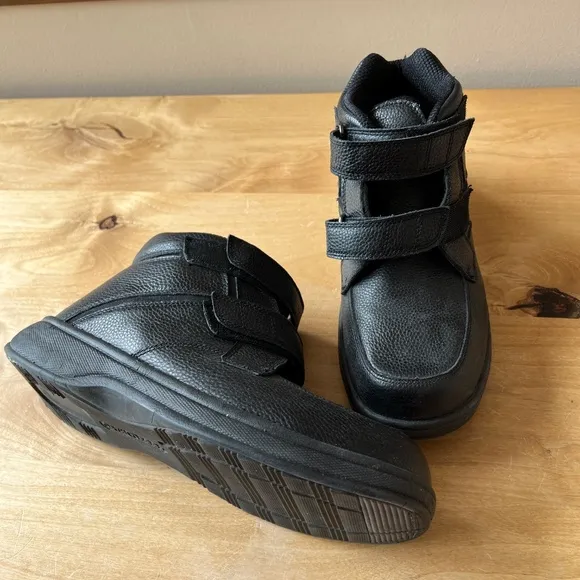 ORTHOFEET ORTHOPEDIC LEATHER GLACIER GEORGE BOOTS MEN 9 LEATHER ORTHOTIC COMFORT