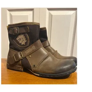 Otto Zone Men's Leather Biker Boots