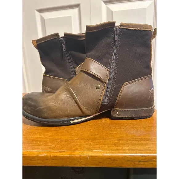 Otto Zone Men's Leather Biker Boots