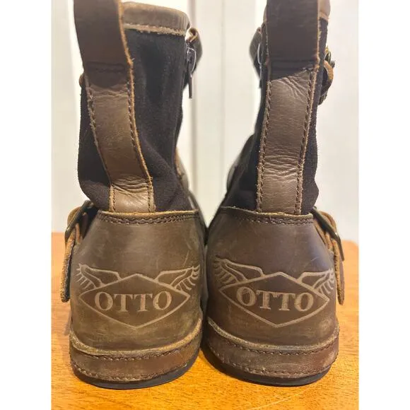 Otto Zone Men's Leather Biker Boots