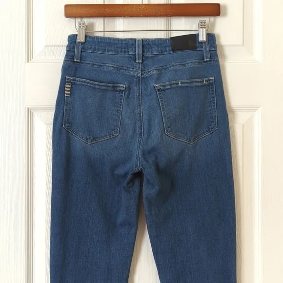 Paige Hoxton Classic Mid Rise Medium Wash Ultra Skinny Jeans Blue 26