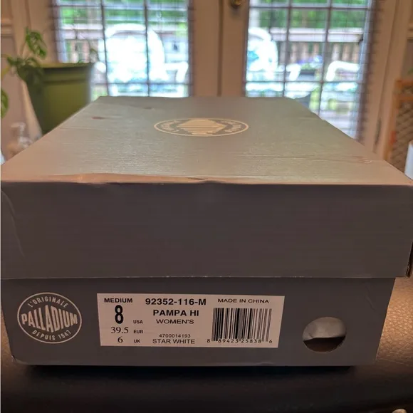 Palladium Pampa HI Women’s Size M 8 39.5 White Canvas High-Tops