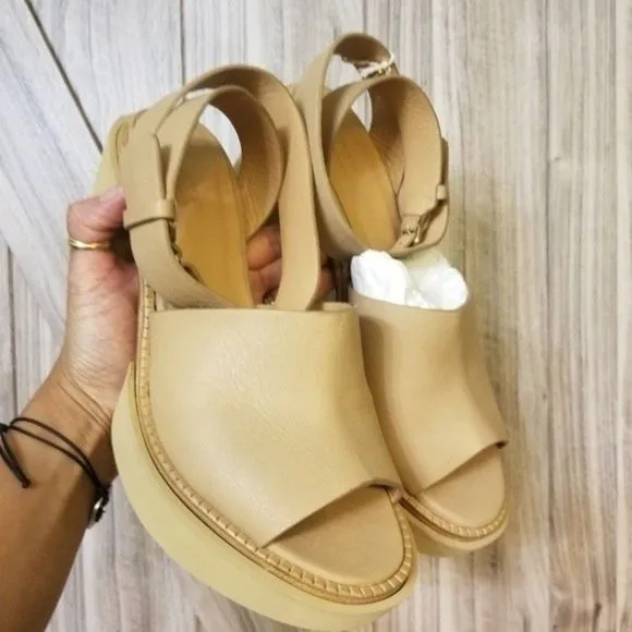 Paloma Barcel Leather buckle-fastening open-toe sandals
