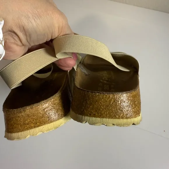 Papillio by Birkenstock Cosma Gold strap Slip-On Sandals Wide Strap 39 W8