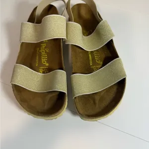Papillio by Birkenstock Cosma Gold strap Slip-On Sandals Wide Strap 39 W8