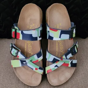 PAPILLIO BY BIRKENSTOCK MULTI COLORBLOCK SANDALS