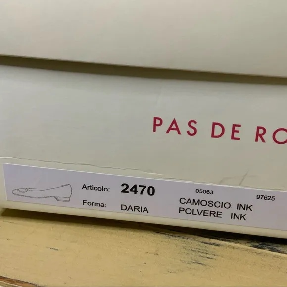 Pas De Rouge “Daria” Blue Suede Loafers