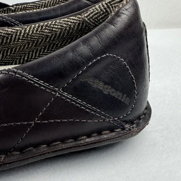 Patagonia Skywalk Walnut Brown Leather Loafers Mens Style T50543 Size 8.5 EUC!!