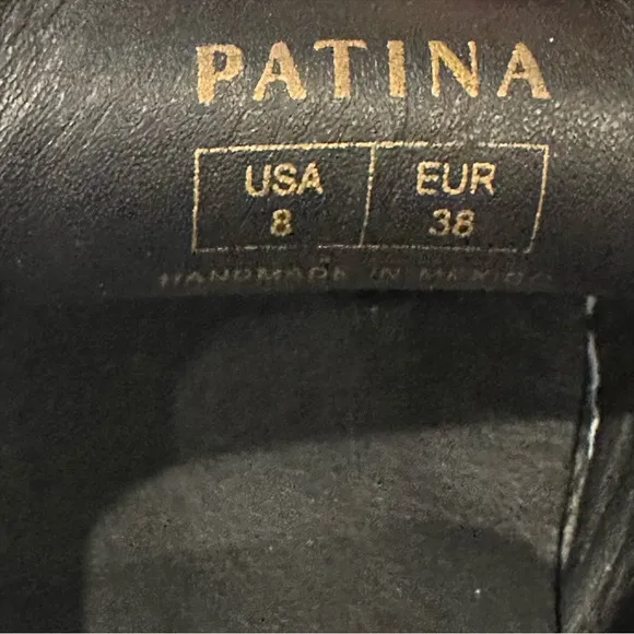 Patina Portland Leather Goods Black Slip on Flats