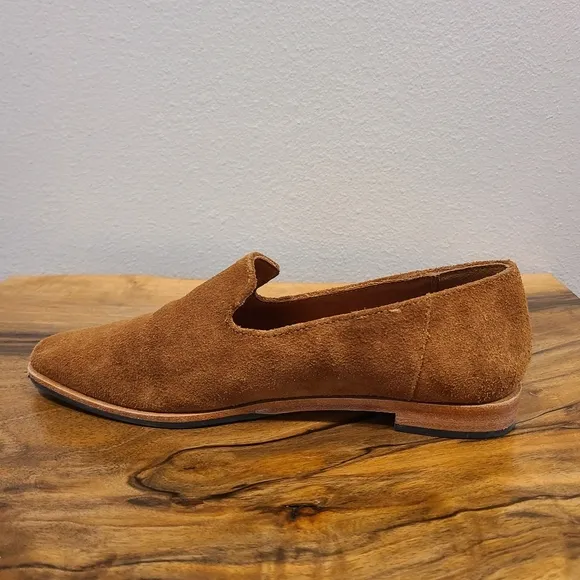 Patina Portland Leather Pointed Toe Cognac Suede Loafers