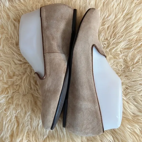 Patricia Green Beige Suede Loafers Sz-6