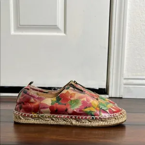 Patricia Nash Eva Espadrille Slip On Flats size 6 Floral Cottagecore Like New