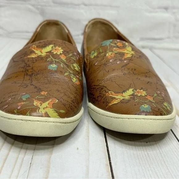 Patricia Nash Lola Slip-On Flats Map Print