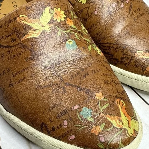Patricia Nash Lola Slip-On Flats Map Print