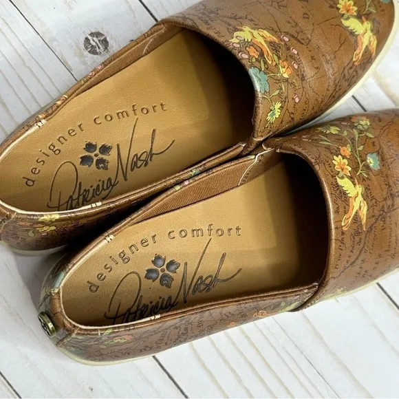 Patricia Nash Lola Slip-On Flats Map Print