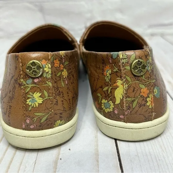 Patricia Nash Lola Slip-On Flats Map Print