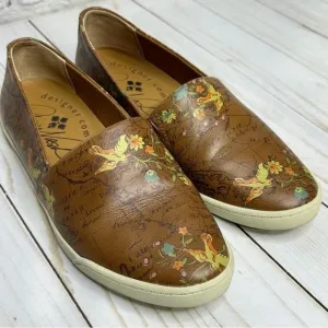 Patricia Nash Lola Slip-On Flats Map Print
