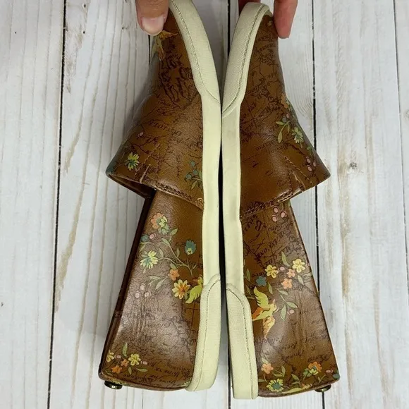 Patricia Nash Lola Slip-On Flats Map Print