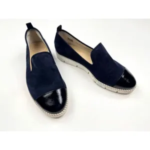 Paul Green Daniella‎ Flats Women 4.5 US 7 EUC Suede Round toe Slip on Navy Blue
